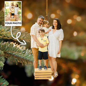 Customized Your Photo Ornament - Personalized Photo Mica Ornament - Christmas Gifts For Family, Fiend | Family